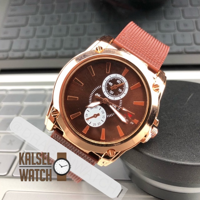 Jam Tangan Pria Sport Korea Quartz Analog Fashion Korea / Jam Tangan Pria Olahraga Chrono Import / Jam Tangan Cowok Karet Banjarbaru Banjarmasin Martapura  JT4