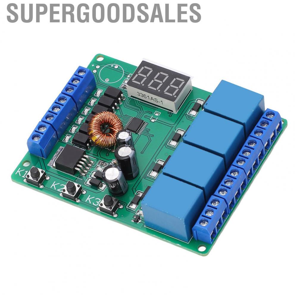 Supergoodsales 4 Way Relay Module  Digital Display PCB Durable Programmable for Circuit