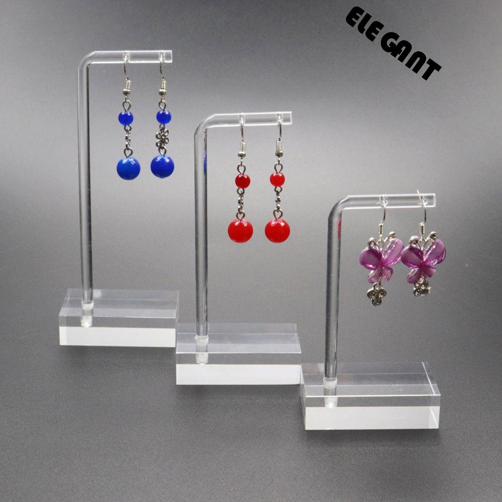 【 ELEGANT 】 Kemasan Perhiasan Nyaman Besar Dilepas Dapat Diputar Rak Penyimpanan Anting Transparan