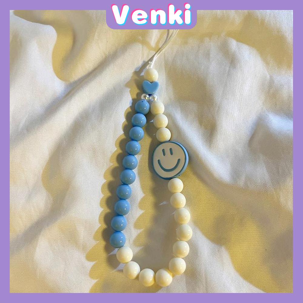 Venki - Casing Ponsel Lanyard Gelang Manik-manik Berwarna-warni Yang Indah Berbagai Gaya Smiley Cinta Manik-manik Cinta Kata-kata Cukup Warna-warni Sederhana Kompatibel Casing iPhone