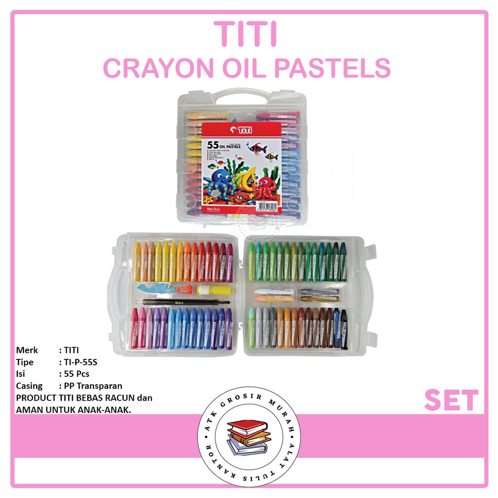 

TITI - Krayon Minyak - Oil Pastel 55 Color TI-P-55S - Set