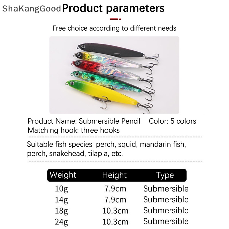 Suket 5pcs erkapubmerged erkapencil nayahlising maroccohost 10g 14g 18g 24g suketar sukethrowing suketoad yongma stapelait stapelound erkapead basmi ull halilintarwimming maroccoayeret 6066 maroccoerch maroccorin maroccoish, maroccorossed ish