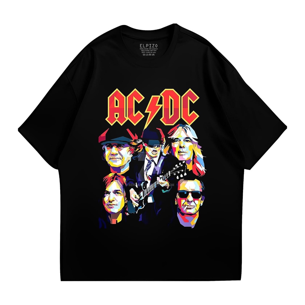 Elpizo Apparel | T-shirt | ACDC Vol 2 | Pakaian pria | Pakaian wanita | Vintage | Casual Streetwear 
