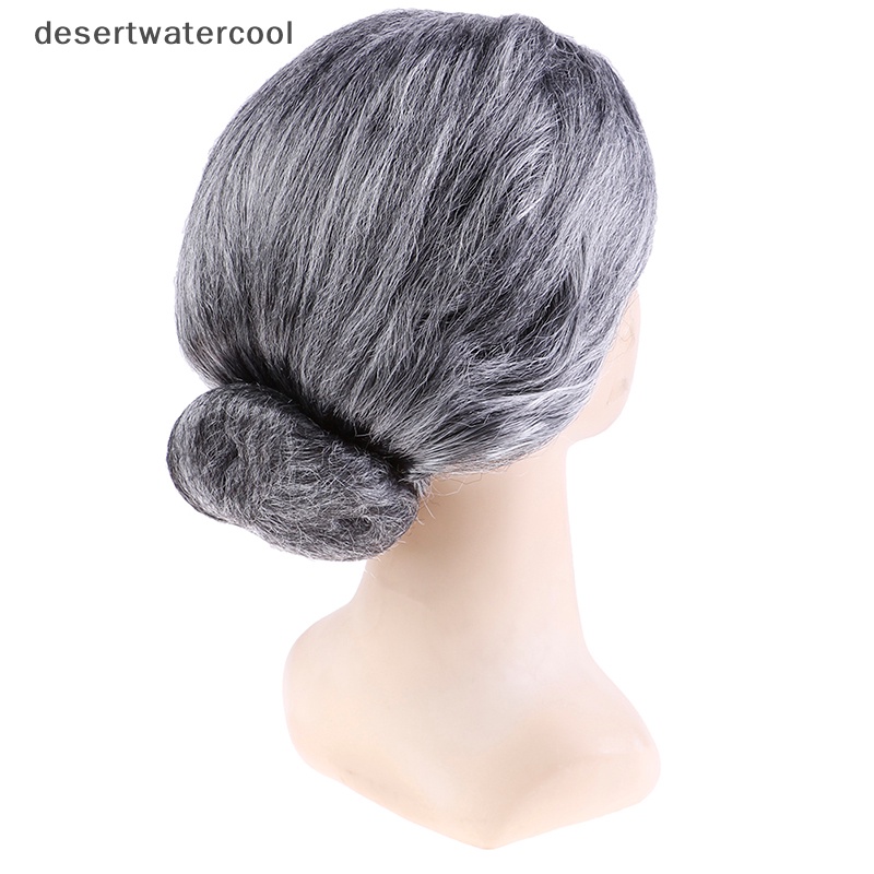 Deid Tua Lady Grandma Nenek Abu Wig Sanggul Rambut Nenek Ibu Fancy Dress Kostum Wig Martijn
