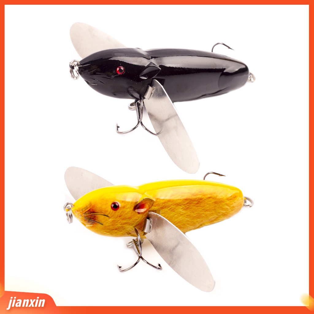 (In Stock) 8cm /14g Umpan Pancing Simulasi 3D Fisheyes Tajam Kait Mini Reusable Atraksi Ikan Ringan Topwater Buatan Mouse Bass Umpan Peralatan Memancing