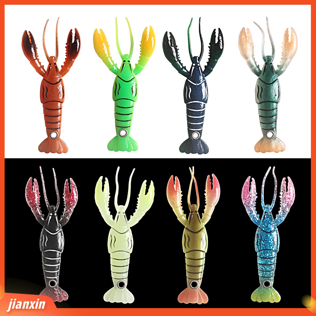 (In Stock) 9.5cm /6g Umpan Pancing Simulasi Tinggi Menggoda Penembus Kuat Luminous Liitle Lobster Shape Lembut Palsu Lure Fishing Tackle