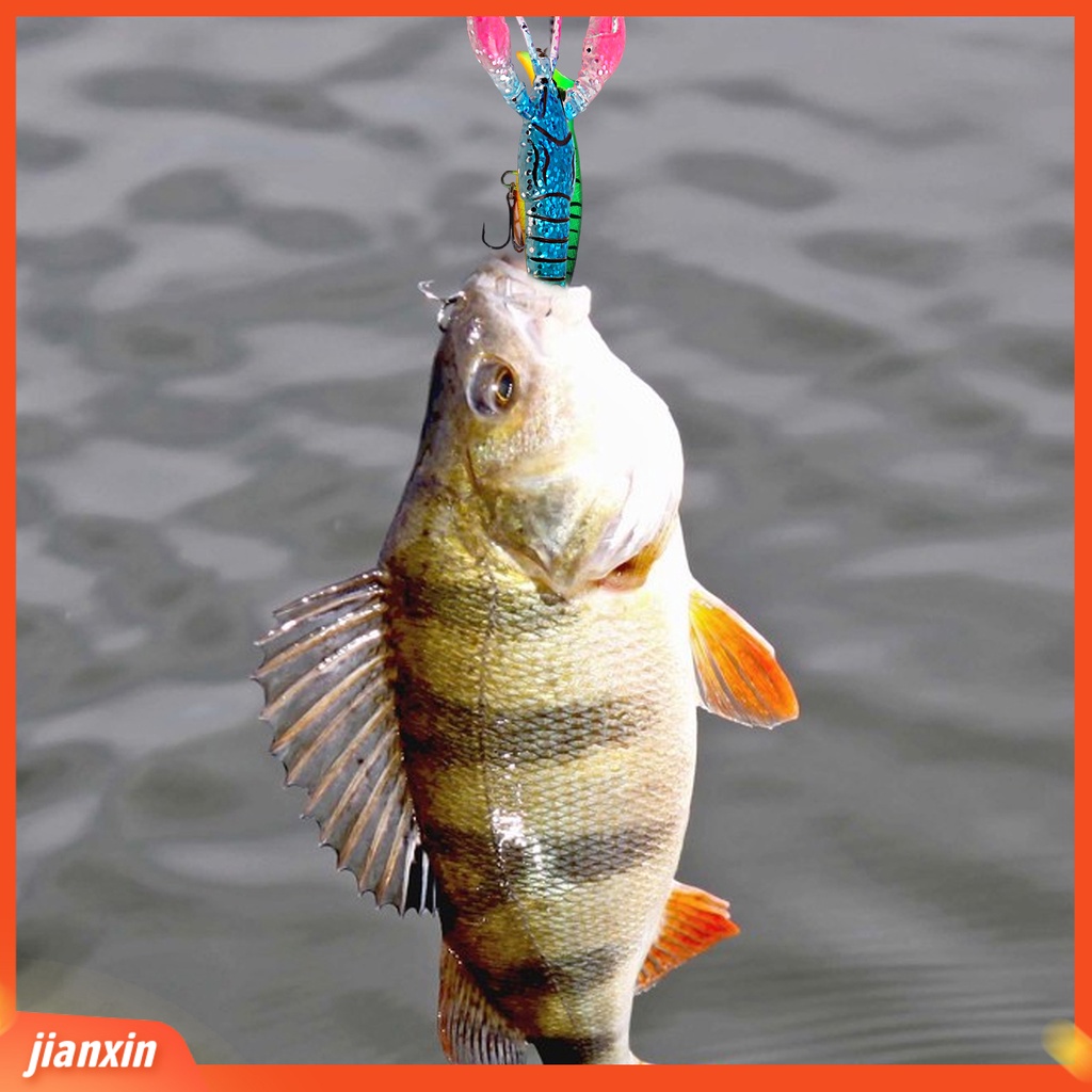 (In Stock) 8.3cm /5.5g Simulasi Umpan Udang Desain Simulasi Manusia Hidup Warna-Warni Buatan Tahan Lama Alat Pancing Palsu Bentuk Hidup Umpan Pancing Untuk Penggemar Memancing