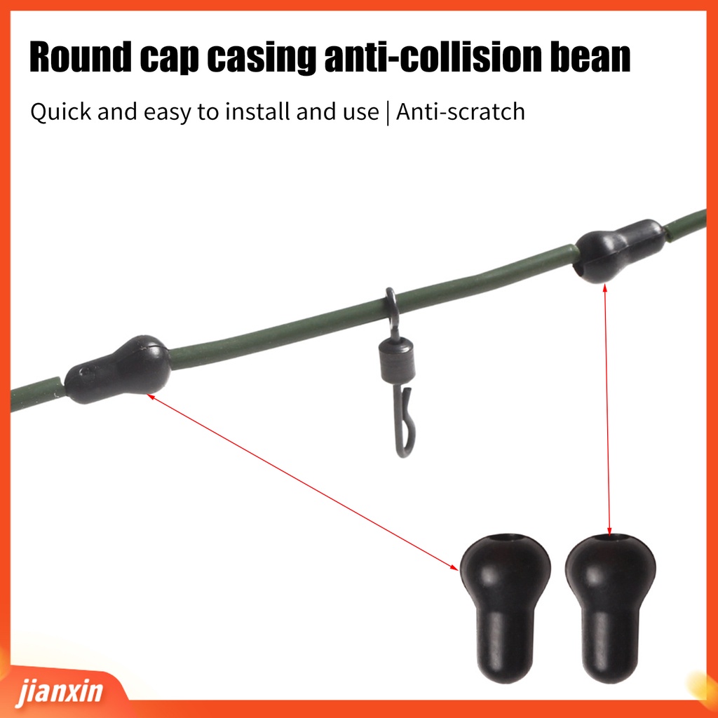 (In Stock) 100Pcs Manik-Manik Memancing Anti-Tabrakan Compact Ringan Manik-Manik Pancing Feeder Komponen Pengait Pancing Untuk Air Tawar