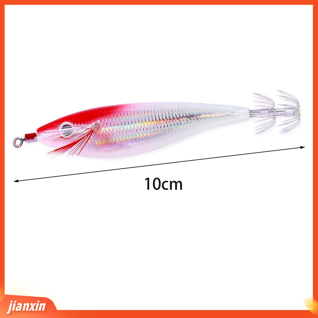 (In Stock) 10cm /10g Luminous Udang Umpan Jigging Simulasi 3D Fisheye Tajam Cumi Kait Mencegah Pelarian Universal Laut Memancing Buatan Keras Lure Umpan Pancing Tackle