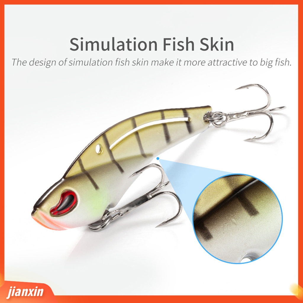 (In Stock) 71mm /26g Merampingkan Umpan Palsu Realistis Jarak Lempar Yang Sangat Baik Bahan Metal VIB Umpan Untuk Memancing