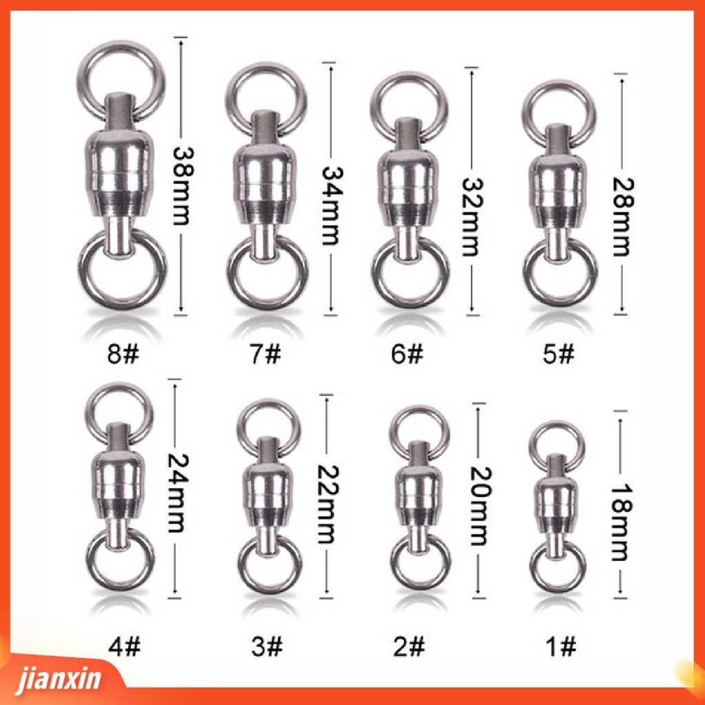 (In Stock) 3Pcs Stainless Steel Ganda Bantalan Berputar Air Asin Memancing Tackle Konektor
