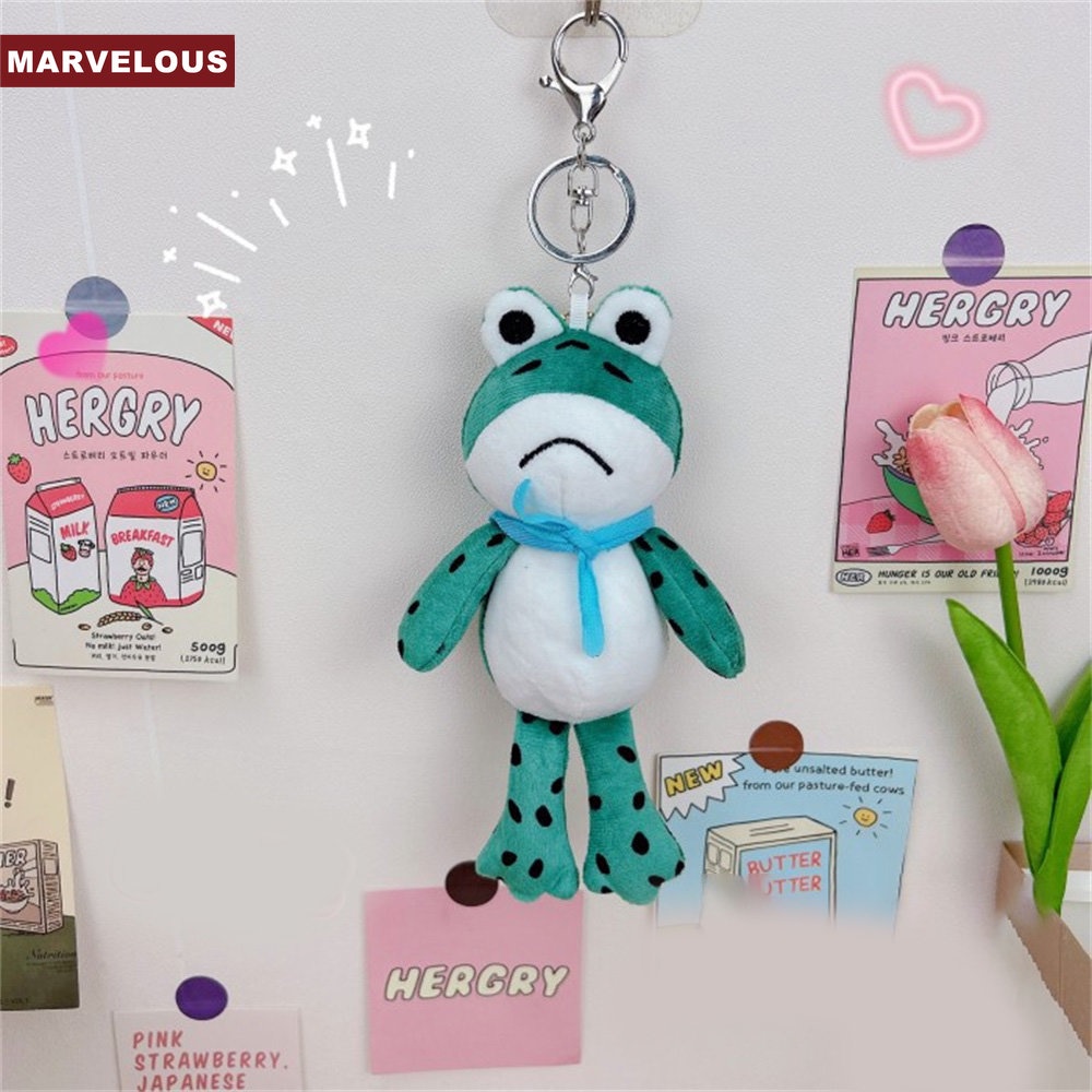 Tiktok Lonely Frog Pendant 19 cm Kaki Panjang Kodok Gantungan Kunci Mobil Kreatif Lucu Boneka Mewah Tas Liontin Gantungan Kunci