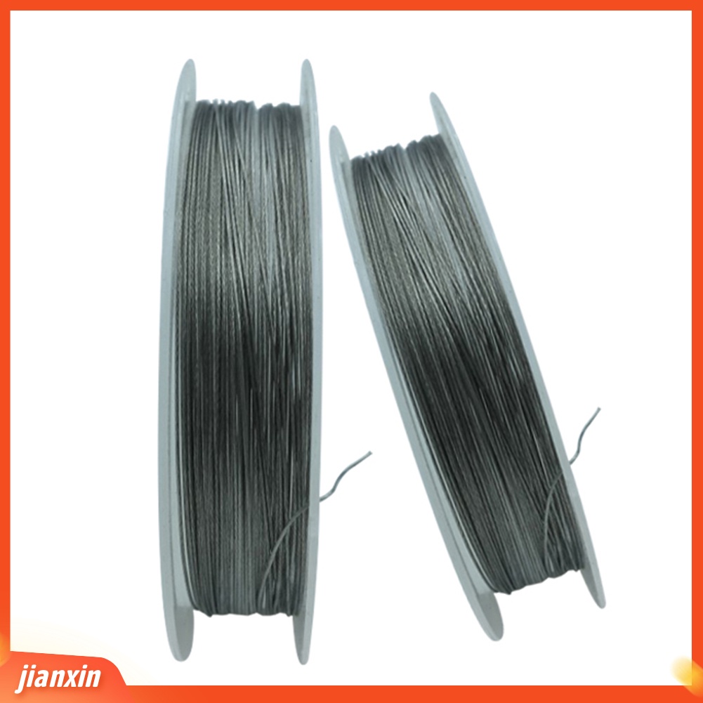 (In Stock) 50m 7helai Garis Kawat Baja Pancing Braided Leader Coating String Trace Rig