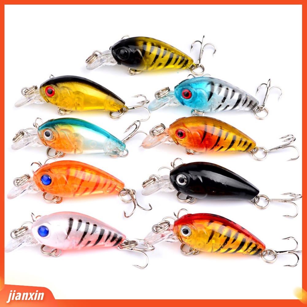 (In Stock) 4.5 cm Buatan Memancing Manusia Hidup Umpan Crankbait Wobbler Ikan Renang Tackle