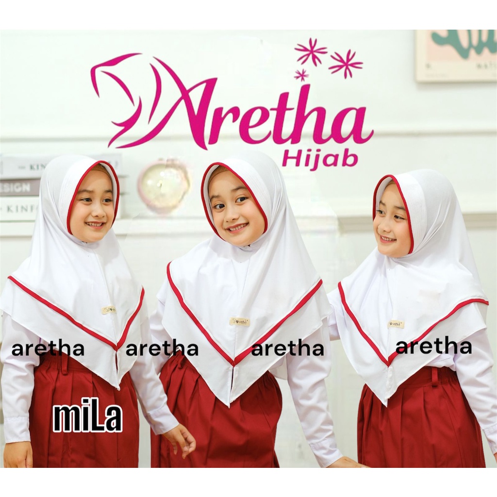 Hijab Instan Mila List Anak Sekolah TK dan SD Kelas 1-3