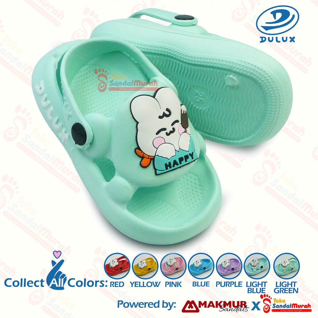 Toko Sendal Murah - Sandal Anak Balita Uk 20 - 25 / Sandal Motif Kelinci / Sandal Balita Tali Belakang / Sandal Lucu Kekinian / Sandal Sepatu Slop Nyaman [Toko Sendal Murah M 372 E KLC]