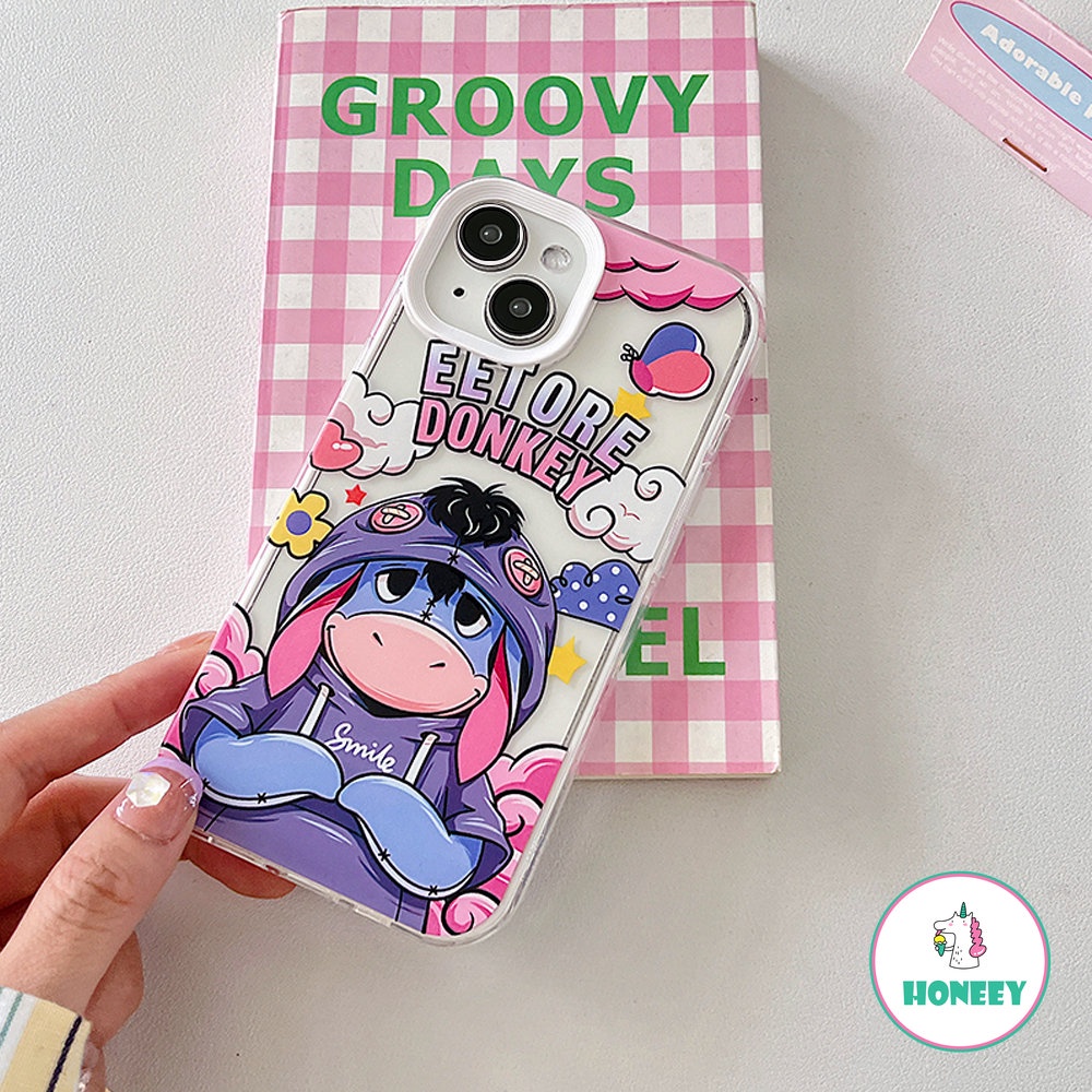 IPHONE Casing Ponsel Beruang Pooh Kartun Lucu Kompatibel Untuk Iphone14 Pro13 /14 12/12Pro 11 Pro Max XR Xs7 8Plus Warna-Warni 3-in-1 Shockproof Back Cover