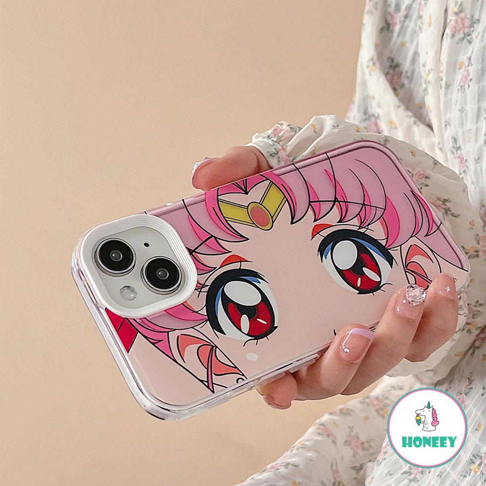 IPHONE Fashion Kartun Sailor Moon Phone Case Kompatibel Untuk Iphone14 12 13 11 Pro Max12 13pro 14pro XR XS 7Plus 8Plus 3-in-1 Removable Back Cover