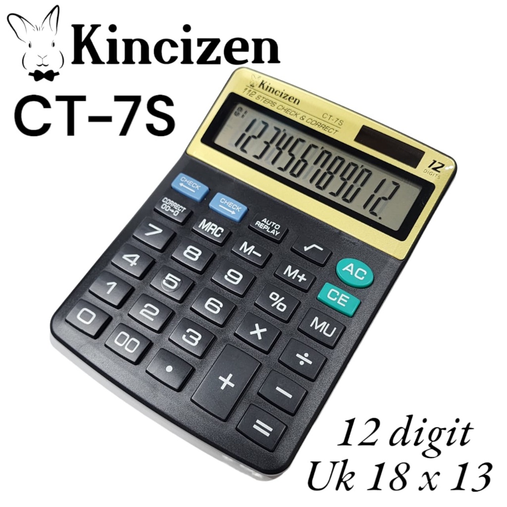 

KINCIZEN KALKULATOR DAGANG 12 DIGIT CT-7S