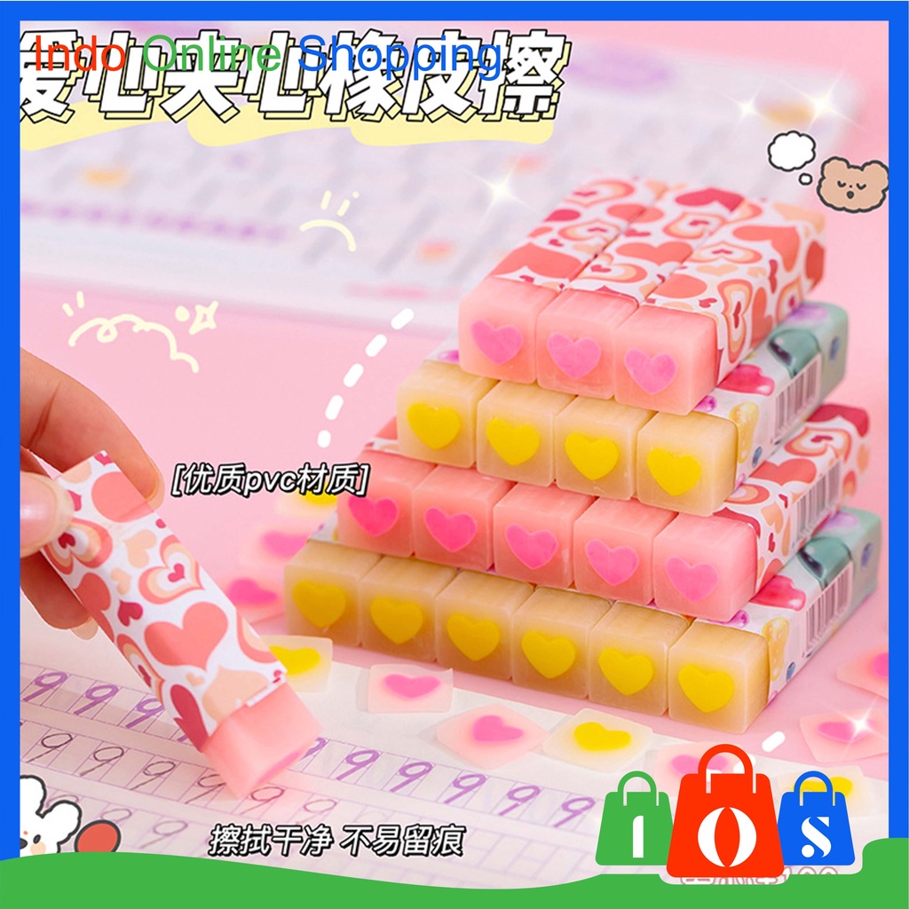 

Penghapus Pensil Karet Sekolah Motif Love Bahan Import Lucu COD σ 1080