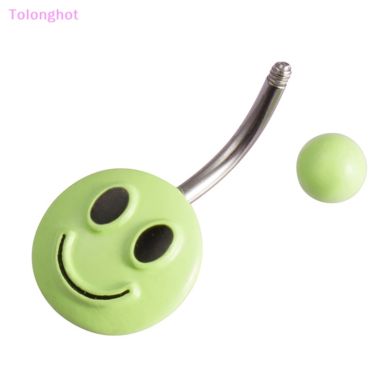 Tolonghot&gt; Alien Smile Belly Button Rings Stainless Steel Kreatif Sexy Pusar Kuku Cincin Pusar Untuk Wanita Perhiasan Tubuh well