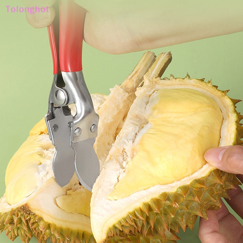 Tolonghot&gt; Alat Pembuka Durian Pegangan Nyaman Mengelupas Halus Food Grade Manual Mesin Penembak Durian Untuk Hadiah Dapur Rumah Tangga Masak Dengan Baik