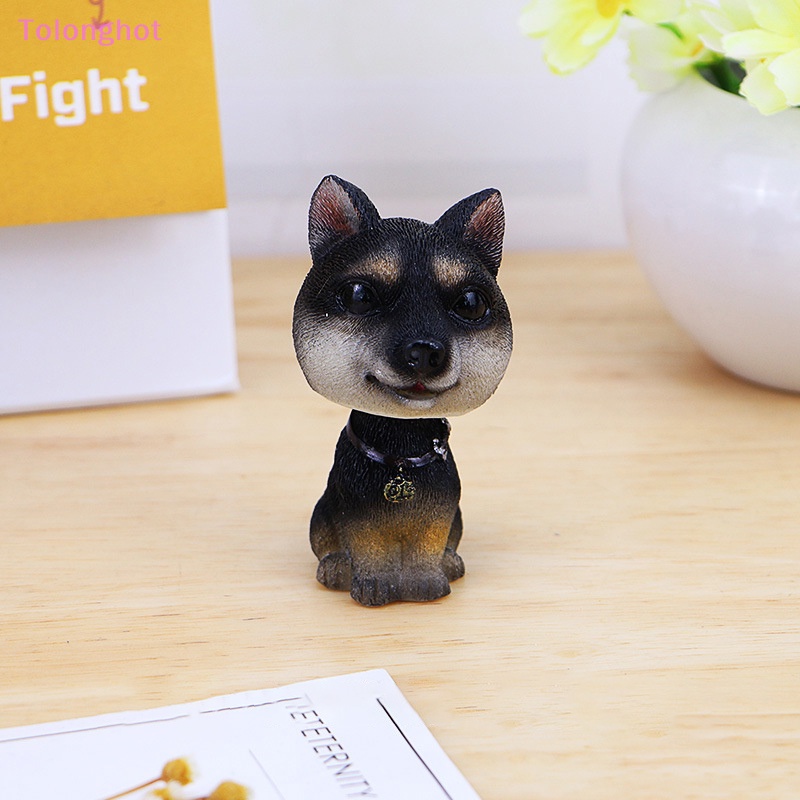 Tolonghot&gt; Nodding Dog Lucu Goyang Kepala Mainan Lucu Bobblehead Boneka Anjing Ayunan Mobil Ornamen Rumah Auto Interior Decor Car Dashboard Mainan well