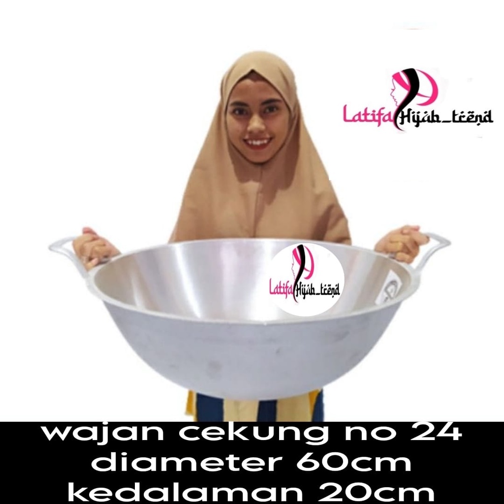 Wajan cekung no 24 paling laris wajan ceper no.24 anti lengket katel jumbo besar bahan cor