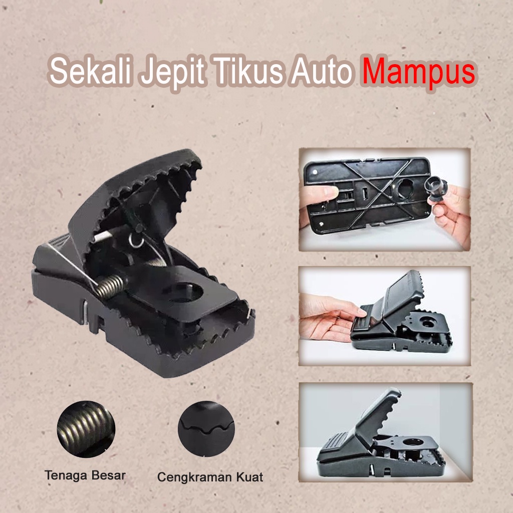 Perangkap Tikus Jebakan Mouse Trap Jepit Umpan Pest Control Reuseable Gratis Maowang Racun Tikus AMPUH