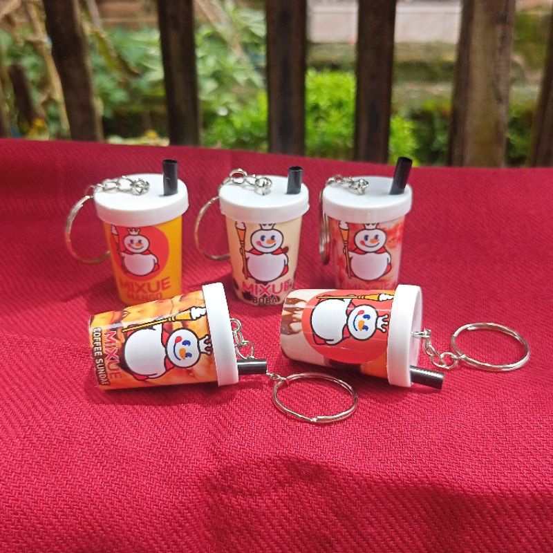 GANTUNGAN KUNCI MINIATUR MIXUE BOBA CUP GANCI LUCU UNIK