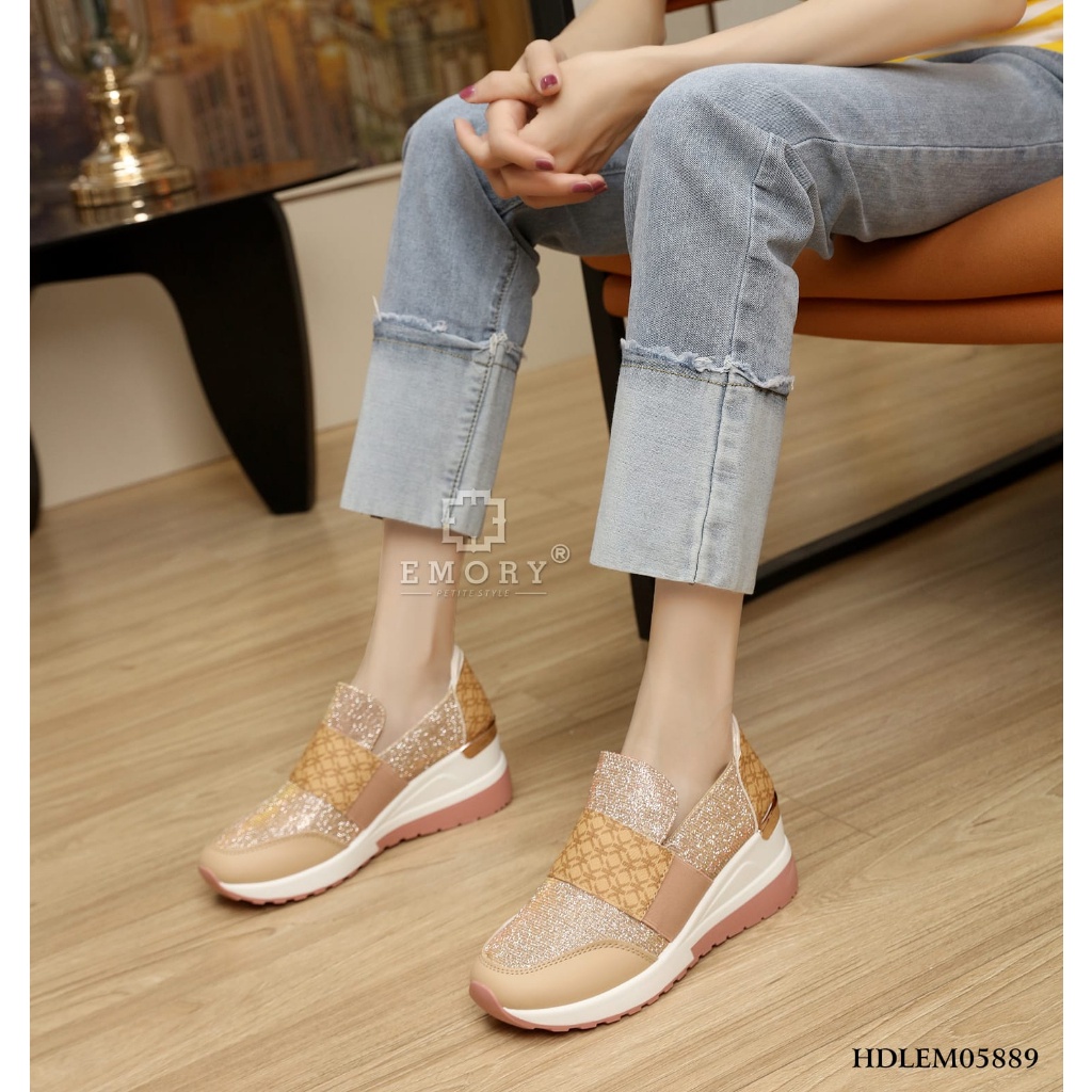 SV - EMORY Evany Sepatu Sneakers Wedges Wanita HDLEMO5889