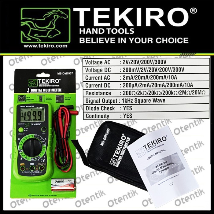 TEKIRO MULTIMETER DIGITAL - MULTITESTER AVOMETER - MULTI TESTER ASLI TEKIRO