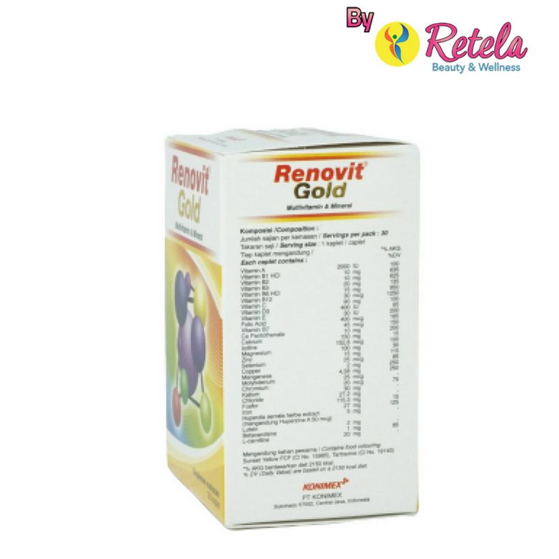 Renovit Gold 1 Botol Isi 30 Kaplet