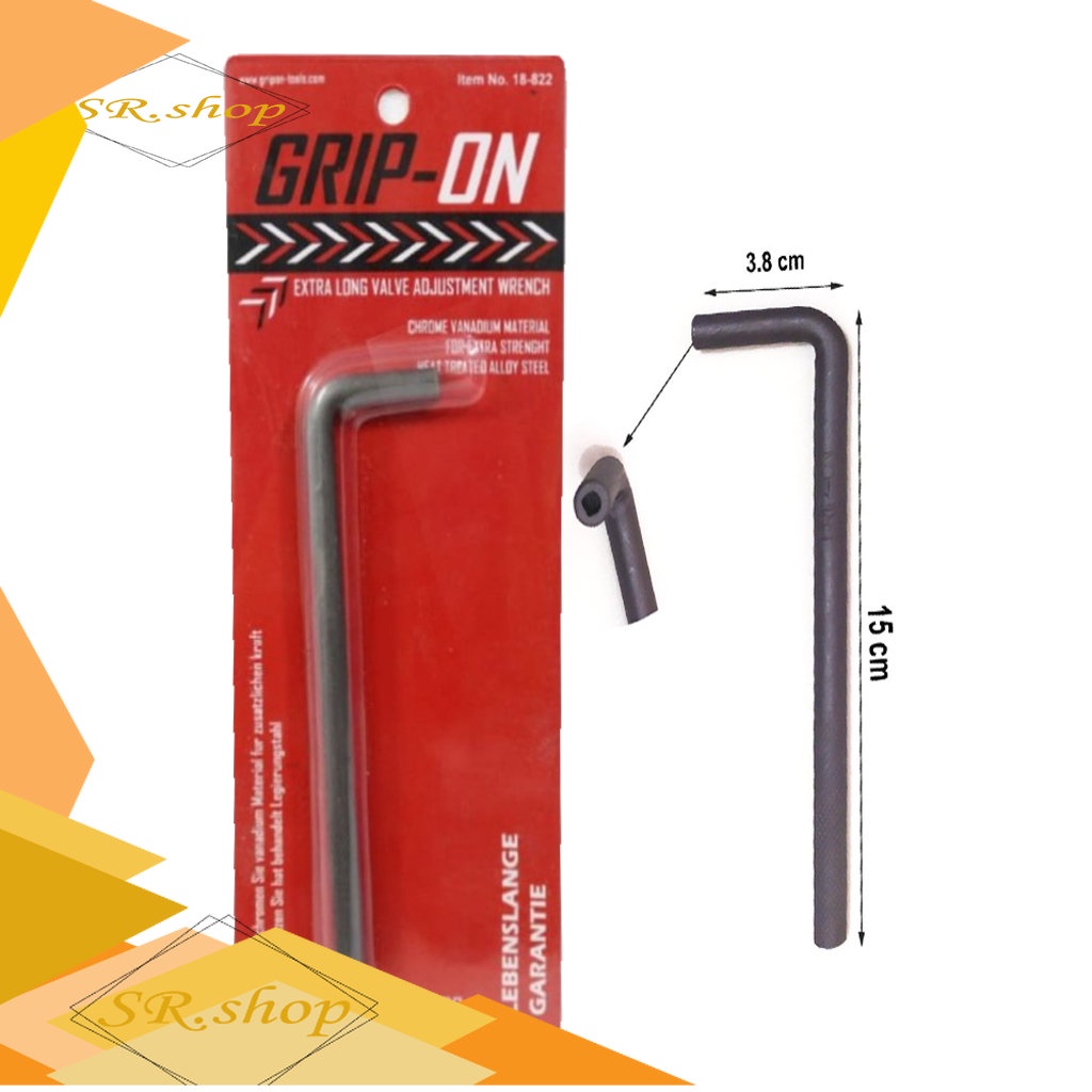 Kunci Stel Klep Motor Panjang Grip On, alat setelan baut klep motor, baut katup motor, baut katup me