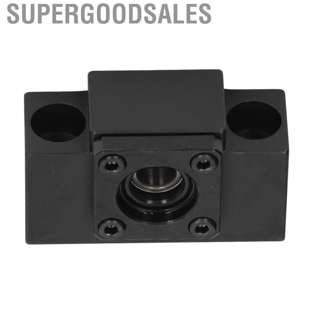 Supergoodsales Ballscrew End Support  Long Service Life Blackening Surface High Accuracy Ball Screw Bearing Block Carbon Steel for CNC Machine