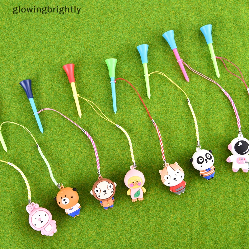 [glowingbrightly] 1pcs Tee Karet Golf Motif Kartun Tali Holder Bola Golf Mencegah Rontok TFX