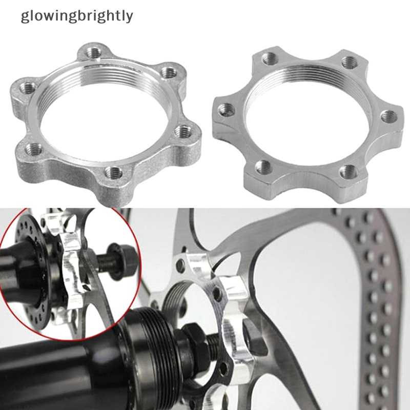 [glowingbrightly] 2pcs Sepeda Bike Freewheel Ulir Hub Disk Brake Rotor Flange Adapter TFX