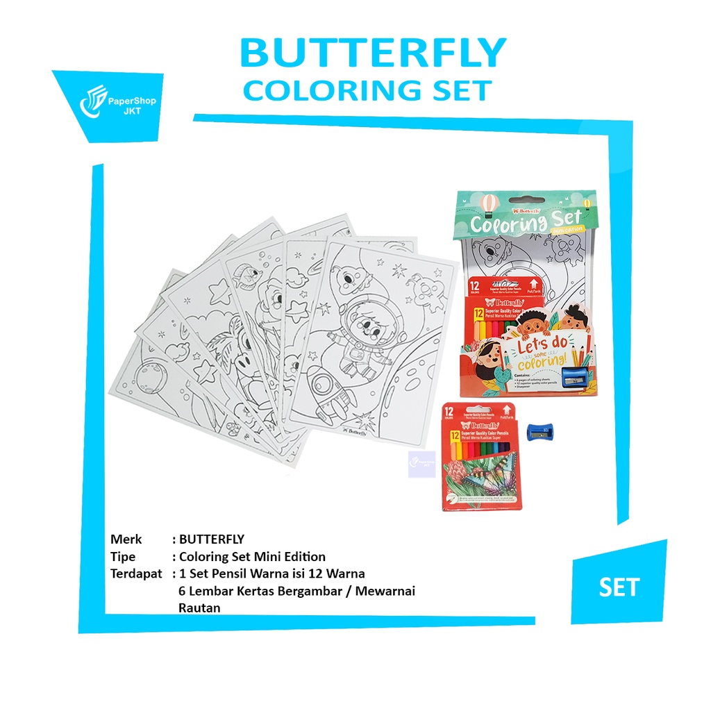 

BUTTERFLY - Colouring Set Mini Edition - Set