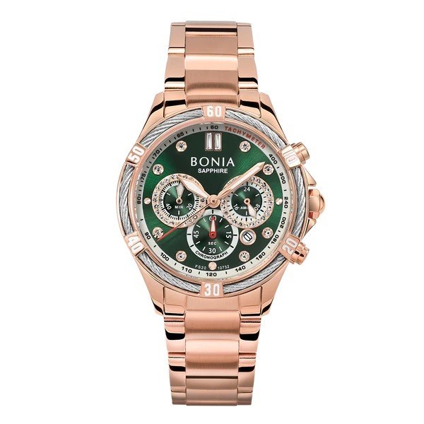 Original 100% Jam Tangan Wanita Bonia BNB10732-2597C Chrono Sapphire Garansi Resmi 2 Tahun