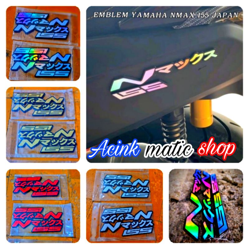 EMBLEM NMAX JAPAN 3D BADGE LOGO TIMBUL YAMAHA N MAX 150 155 JAPANESE JEPANG KANJI KATAKANA STYLE STI