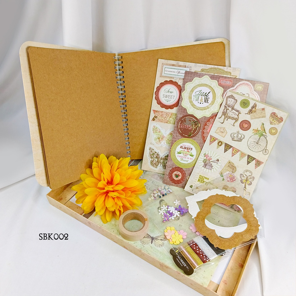 

Notebook Spiral Journaling Vintage Paper Scrapbook SBK002