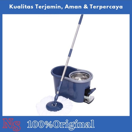 Ace - Proclean Set Alat Pel Putar Dengan Ember - Biru Kain Pel Spinning Mop Pembersih Lantai Alat Ke