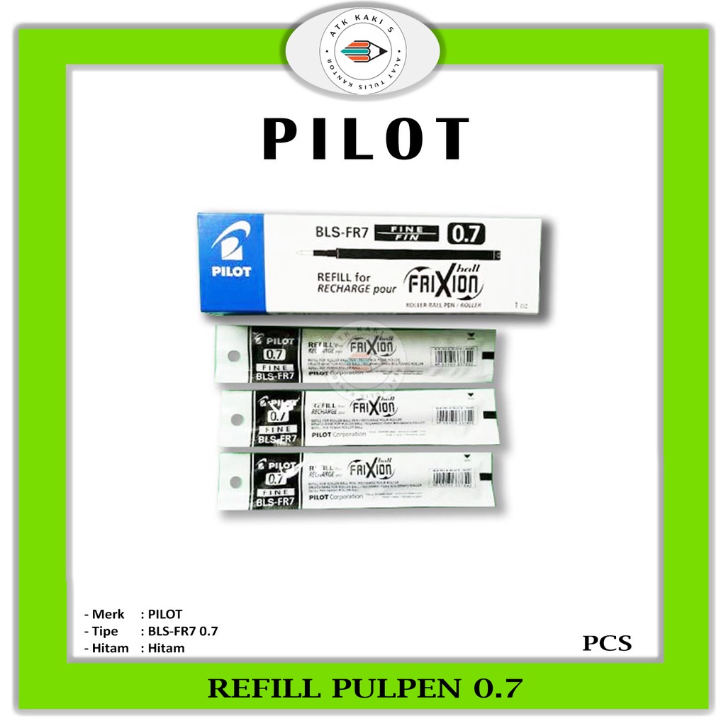 

PILOT - Refill Isi Pulpen Frixion Pilot 0.7 Hitam - Pcs