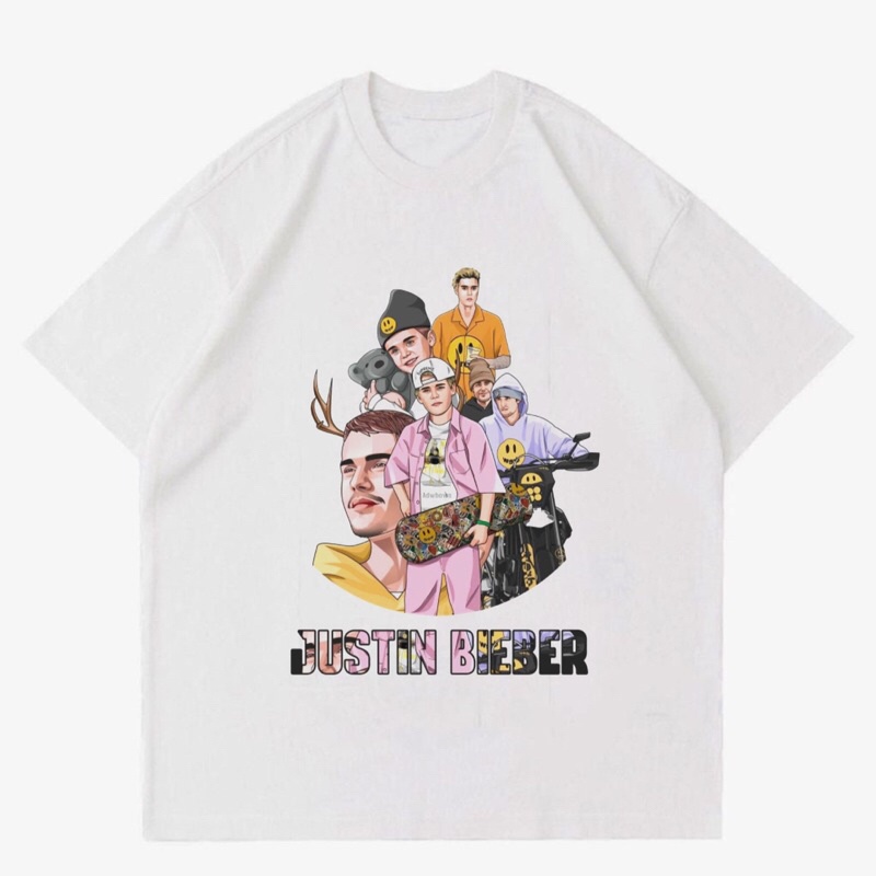 BAJU KAOS VINTAGE JUSTIN BIEBER “VEKTOR” | T-SHIRT KAOS JUSTIN BIEBER ART WORK | BAJU KAOS OVERSIZE 