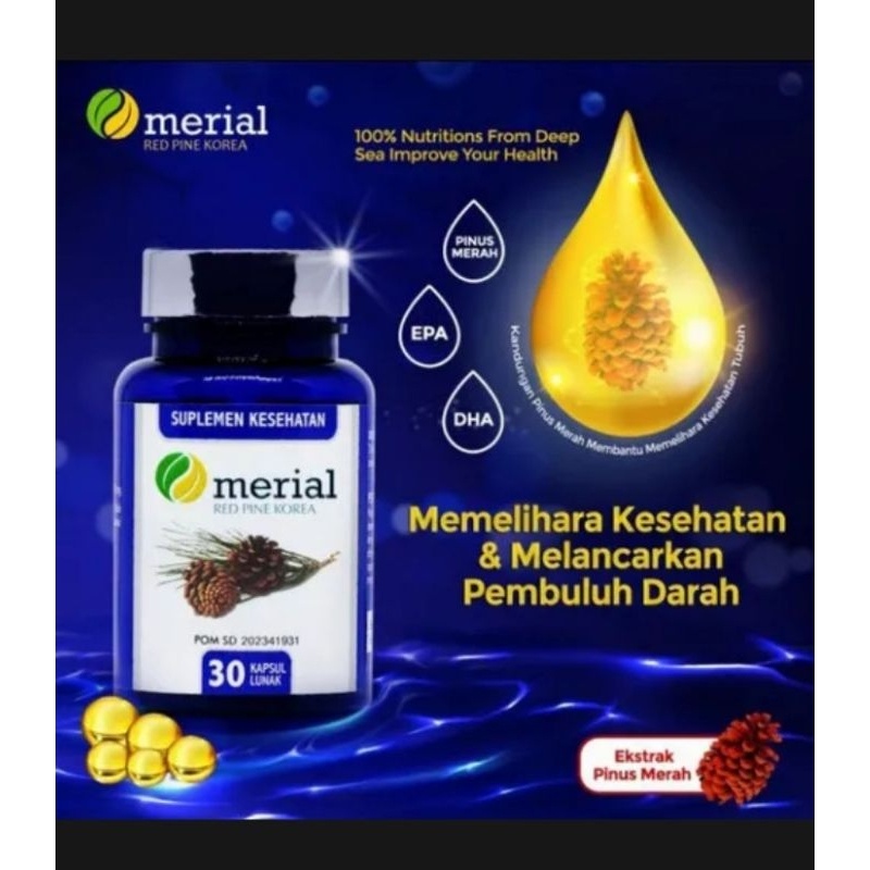 100% ORIGINAL Merial Red Pine Korea Mengobati Kolestrol dan Hipertensi 100% Original