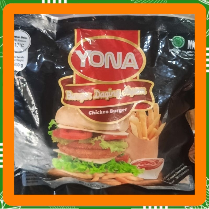 

yona chicken burger ayam 600 gr isi 10 Best Seller
