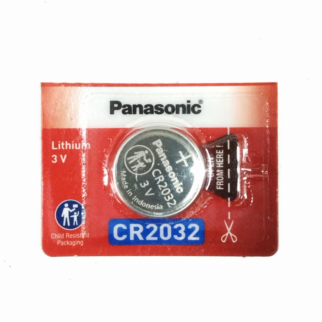 Battery CR-2032 Panasonic CR2032 Lithium 3V Kancing