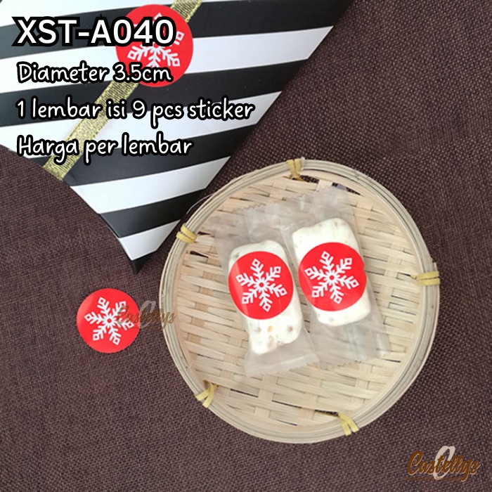 

XST-A040 Sticker Stiker Label Natal Christmas Hiasan Kue Kado Hampers