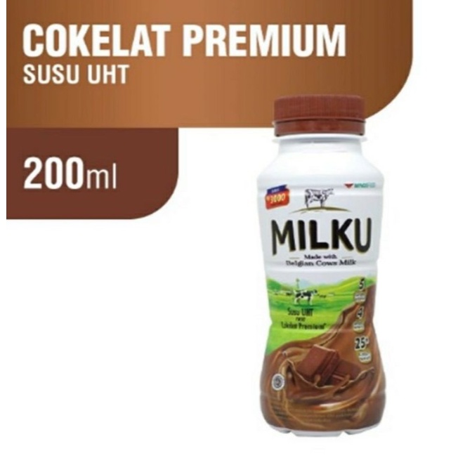 

Milku Cokelat Premium 200 ml 1 karton isi 12 botol