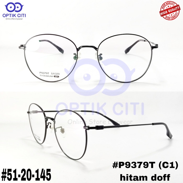 Frame Kacamata Pria Wanita Portable Design P 9379T Titanium Original